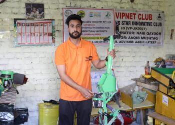 Anantnag based innovator develops fully-automated seed sowing machine