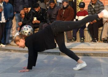 Freestyle footballers display incredible juggling skills in Srinagar