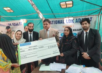 Lok Adalat resolves 304 cases, awards Rs. 1.59 crore in settlements in Kulgam