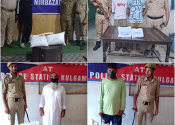 Udhampur resident among six held in Qazigund, Kulgam, 10kgs of Poppy straw, 100 Gms of Charas recovered