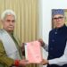 Omar meets LG Sinha at Raj Bhawan, stakes claim on Govt formation
