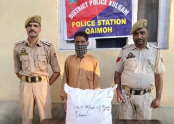 Kulgam Police Arrests Drug Peddler; Contraband Substance Seized