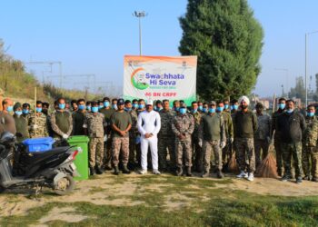46Bn CRPF conduct cleanliness drive to commemorate ‘Gandhi Jayanti’ under Swachhta Hi Seva’ campaign