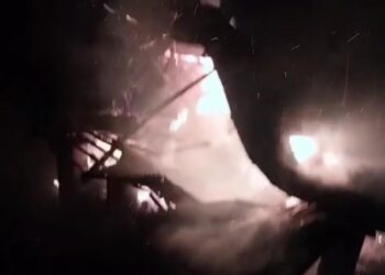 Cowshed gutted in a massive blaze in Qazigund village