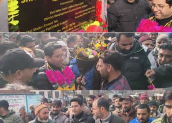 MLA Devsar Peerzada Feroze Ahmad Shah lays foundation stone for two projects worth 3.10 Cr in Devsar