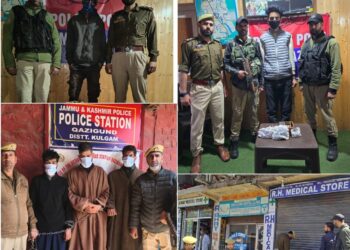 5 Drug Peddlers Held in Kulgam; Backward Linkages Busted, Medical Shop Sealed